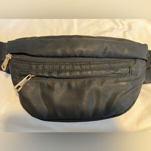 Target nylon black and gold belt bag